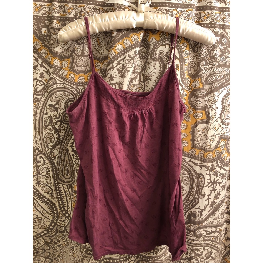 Purple Floral Print Tank Top